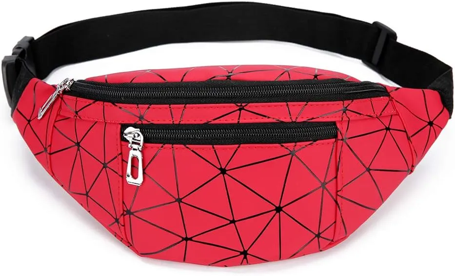 Waist Bag for Women & Men Holographic Fanny Pack Bum Bag with Adjustable Belt.