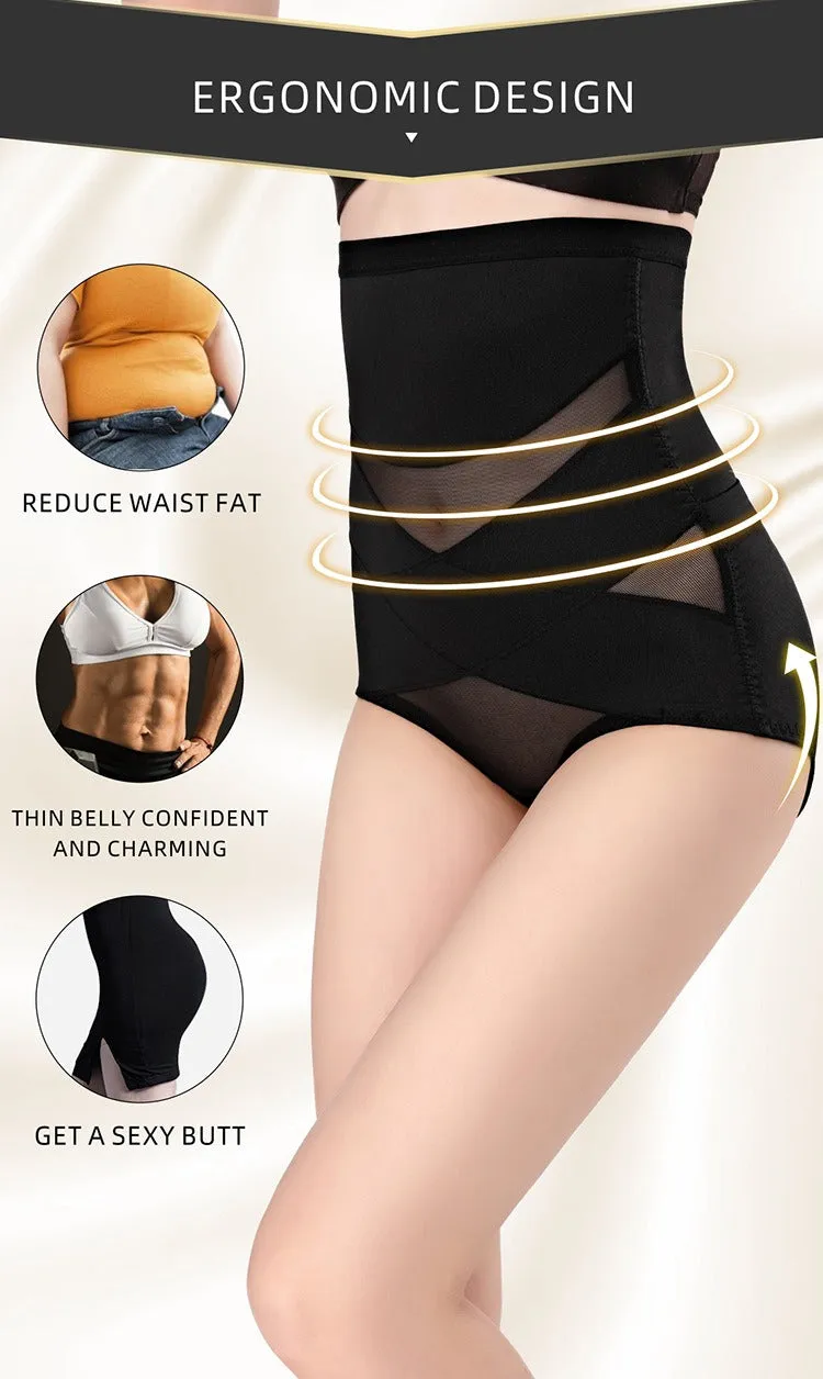 Women Butt Lifter Shapewear Hi-Waist Double Tummy Control Panty Waist Trainer Body Shaper(Bulk 3 Sets)