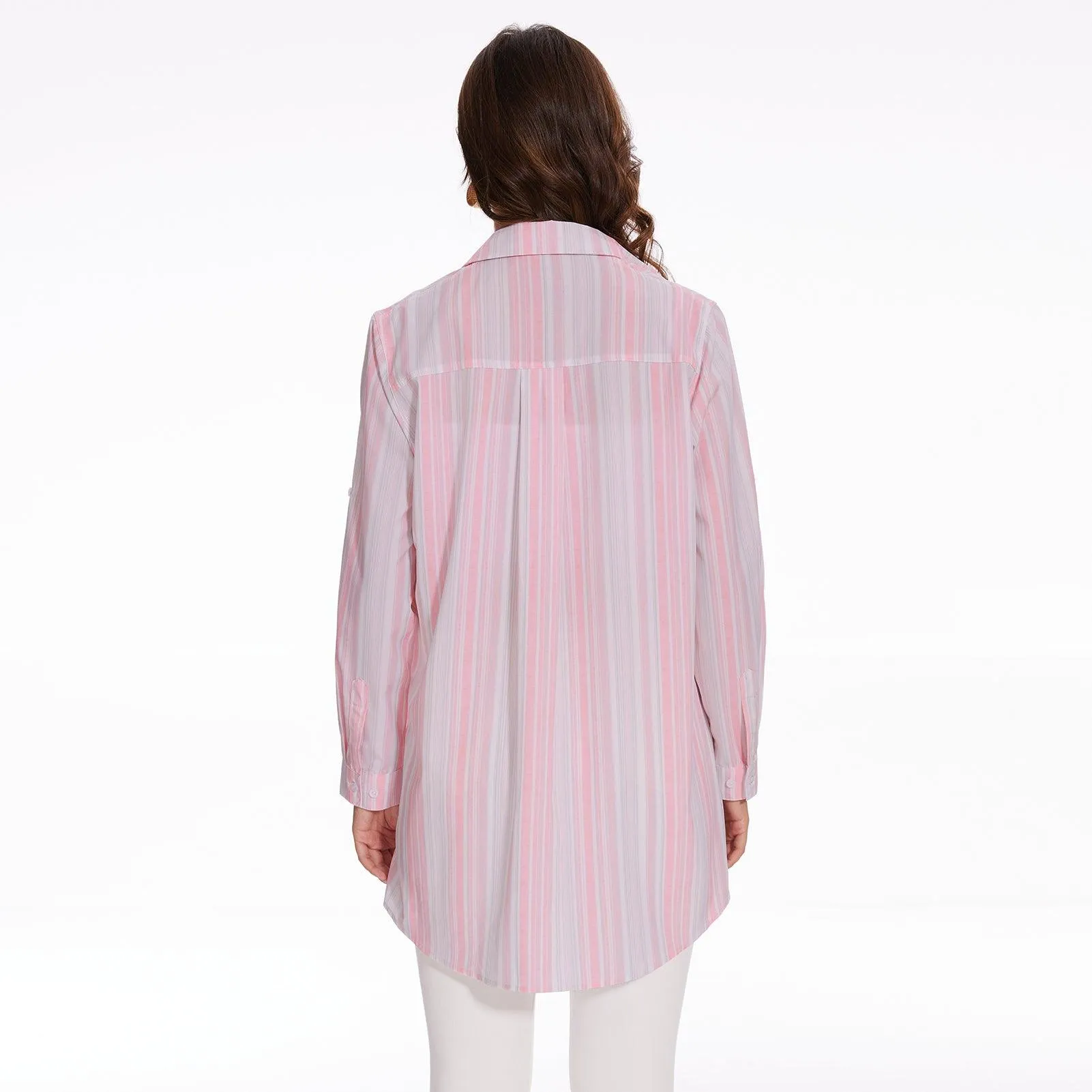 Women's UPF 50  Long Sleeve Button Down Shirt Dress LB16W